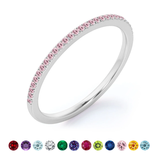 Pave 0.25 Carat Round Cut October Birthstone Wedding Ring