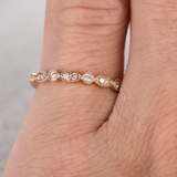 0.25 ct Vintage Milgrain Wedding Ring Band