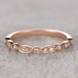 0.25 ct Vintage Milgrain Wedding Ring Band