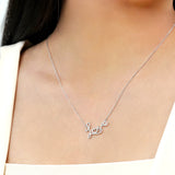 Enchanting Love Lab Diamond Pendant Necklace