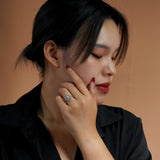 Certified - 1.25 Carat Pear Shape Moissanite - Infinity Twisted Shank - Duo Halo Cluster Engagement Ring - 18K White Gold Plating over Silver