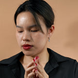 Enchanting 1.5 Carat Heart Shaped Moissanite Dangle Earrings in 18K White Gold over Silver