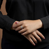 1.25 Carat Pear Cut Moissanite Twisted Wedding Ring Set