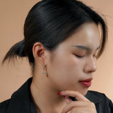 Fancy 1.75 Carat Kite Shaped Moissanite Dangle Earrings in 18K White Gold over Silver