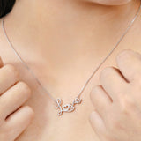 Enchanting Love Lab Diamond Pendant Necklace