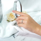 0.30 ct - Vintage Style - Milgrain - Stackable Ring