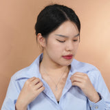 Sparkling Infinity Pendant Necklace for Women in 18k White Gold over Silver, Gift, Daily Use