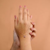 Bestselling 1 Carat Round Cut Real Morganite Solitaire Pendant Necklace in 18k Rose Gold Over Silver