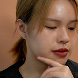 2 Carat Princess Cut Cubic Zirconia Solitaire Stud Earrings in 18K White Gold over Silver