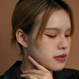 2 Carat Round Cut Cubic Zirconia Solitaire Stud Earrings in 18K White Gold over Silver