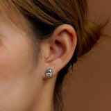 Certified - 1 Carat Ovate Moissanite - 4 Prong Solitaire Stud Earrings - 18K Rose Gold Plating Over Silver