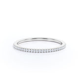 Pave 0.25 Carat Round Cut April Birthstone Wedding Ring
