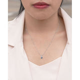 Elegant Round Brilliant Cut Salt and Pepper Diamond Solitaire Pendant Necklace in 18K White Gold Plating over Silver