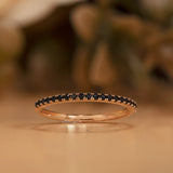 0.25 Carat Round cut Semi Eternity Wedding Ring Band