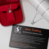 2 Carat Pear Cut Cubic Zirconia Solitaire Pendant Necklace in 18K White Gold over Silver