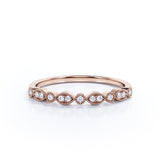 0.25 ct Vintage Milgrain Wedding Ring Band