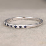 .25 Carat Round cut Black and White Diamond Wedding Band in White Gold