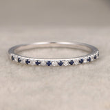 .25 Carat Round cut Black and White Diamond Wedding Band in White Gold