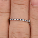 .25 Carat Round cut Black and White Diamond Wedding Band in White Gold