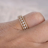 Designer 1 Carat Round cut Diamond Antique Wedding Ring Band in White Gold