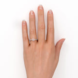 Vintage Bezel Set 1.50 Carat Round Shape Baby Pink Morganite and Solitaire Engagement Ring in White Gold