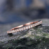 .25 Carat Round cut Diamond Wedding Ring Band for Women in Rose Gold