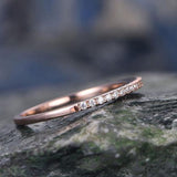 .25 Carat Round cut Diamond Wedding Ring Band for Women in Rose Gold
