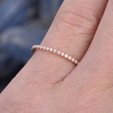 .25 Carat Round cut Diamond Wedding Ring Band for Women in Rose Gold