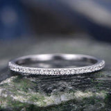Classic 0.25 Carat Round Cut Pave Wedding Band