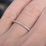 Classic 0.25 Carat Round Cut Pave Wedding Band