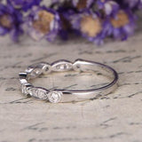 Bestselling .25 Carat artdeco Round cut Diamond Wedding Ring Band in White Gold