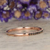 0.25 Carat Round cut Semi Eternity Wedding Ring Band