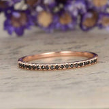 0.25 Carat Round cut Semi Eternity Wedding Ring Band