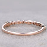 .25 Carat artdeco bestselling Round cut Diamond Wedding Ring Band in Rose Gold