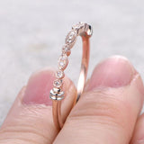 .25 Carat artdeco bestselling Round cut Diamond Wedding Ring Band in Rose Gold