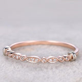.25 Carat artdeco bestselling Round cut Diamond Wedding Ring Band in Rose Gold