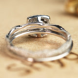 1.50 Ct Round Salt and Pepper Diamond Eternity Bridal Set