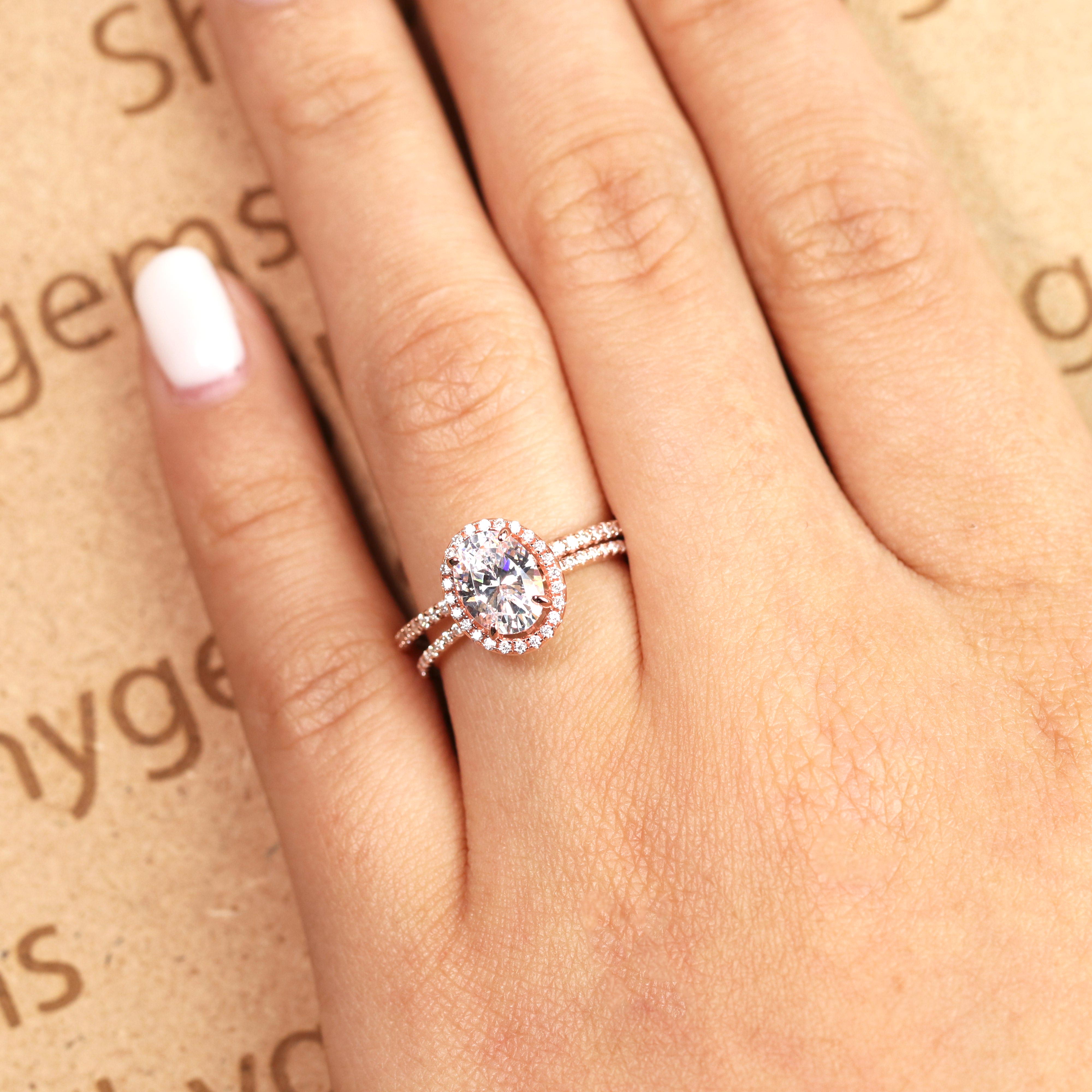 1.5 carat oval diamond ring on hand Clearance