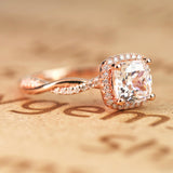 Halo 1.50 Carat Cushion Cut Moissanite Engagement Ring