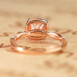 Halo 1.50 Carat Cushion Cut Moissanite Engagement Ring