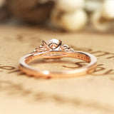 Cluster 1 Carat Round Moissanite Pave Engagement Ring