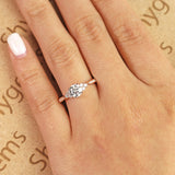 Cluster 1 Carat Round Moissanite Pave Engagement Ring