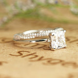 1.50 Carat Princess Cut Moissanite Infinity Bridal Set