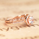 1.75 Carat Round cut Moissanite Wedding Ring set in 18k Rose Gold Over Silver
