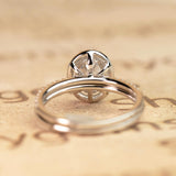 Flawless 1.5 Carat Oval Cut Moissanite and Diamond Wedding Ring Set in 10k Rose Gold Hand Made