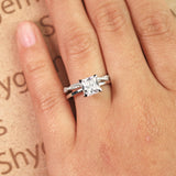 1.50 Carat Princess Cut Moissanite Infinity Bridal Set