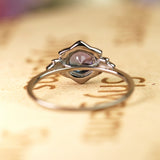 Flower 1.25 Ct Round Lab Alexandrite Cluster Engagement Ring