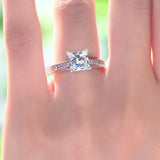 1.25 Carat Princess Cut Moissanite Channel Bridal Set