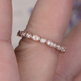 Bestselling artdeco .25 Carat Round cut Diamond Wedding Ring Band for Women in Rose Gold