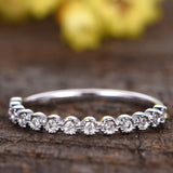 Unique .25 Carat Round cut Diamond Wedding Ring Band for Her in White Gold
